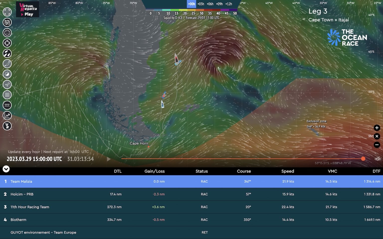 The Ocean Race: La flota de veleros avanza hacia el norte enfrentando desafíos climáticos